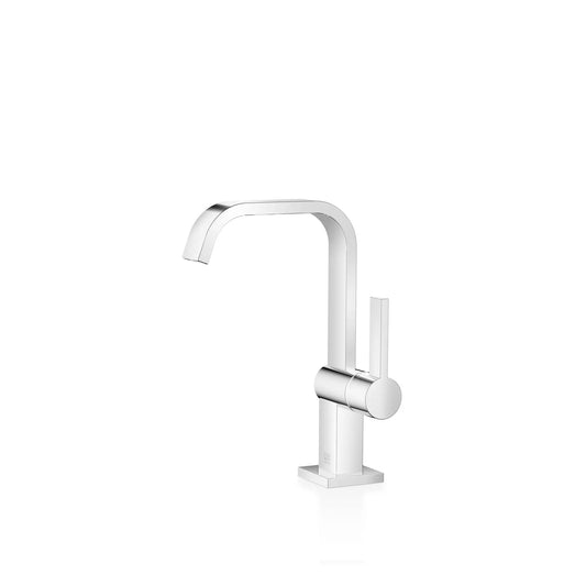 IMO Single-lever basin mixer with high spout without pop-up waste